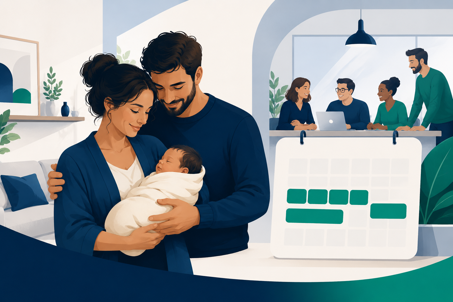 Congé supplémentaire de naissance : jusqu’à 2 mois par parent