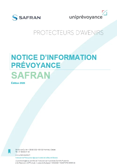 Aperçu : Notice d’information Prévoyance UNIPRÉVOYANCE 2026